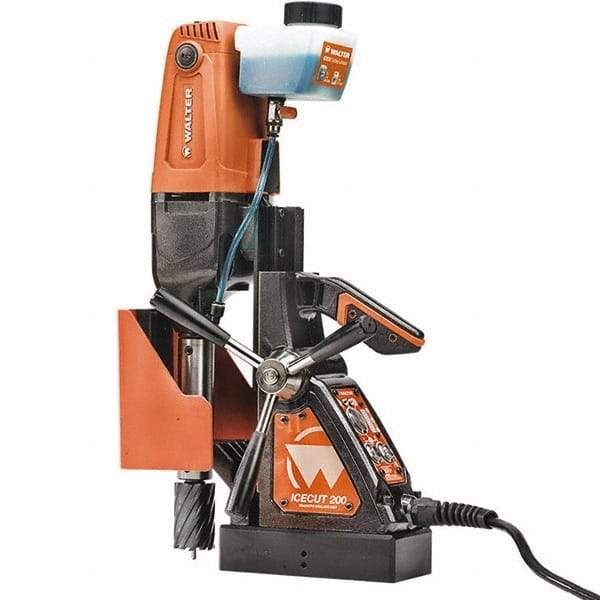 WALTER Surface Technologies - 1/2" Chuck, Portable Electromagnetic Drill Press - 1300-2600 RPM, 10 Amps, 1200 Watts, 120 Volts - Strong Tooling