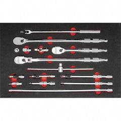 Proto - 15 Piece 1/2" Drive Mechanic's Tool Set - Comes in 23 x 16" Foam Insert - Strong Tooling