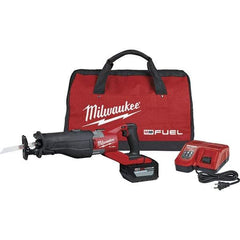 Milwaukee Tool - 18V, 3,000 SPM, Cordless Reciprocating Saw - 1-1/4" Stroke Length, Lithium-Ion 1 Battery Included - Strong Tooling