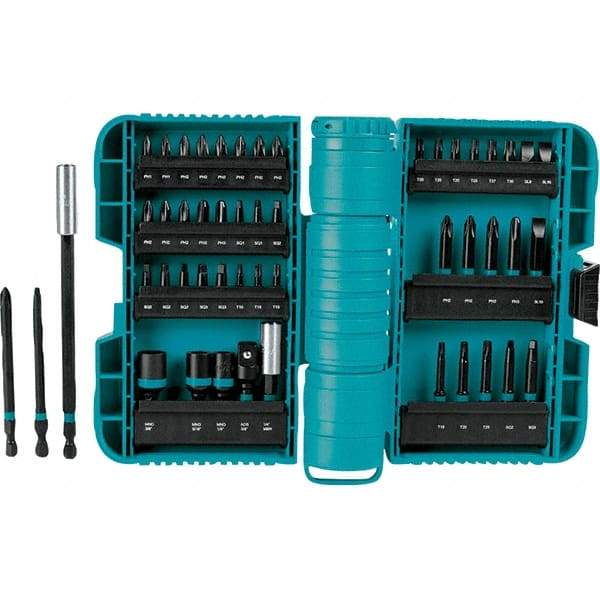 Makita - Power Bit, Insert Bit & Nut Driver Set - 1/4 to 3/8" Hex, #2, 1/4", 3/8" Drive, Phillips, Slotted, Torx, Square Point - Strong Tooling