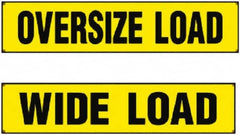 Erickson Manufacturing - Vinyl Wide/Oversized Load Banner - 18" Wide x 84" Long, Yellow & Black, For Use with Trucks - Strong Tooling