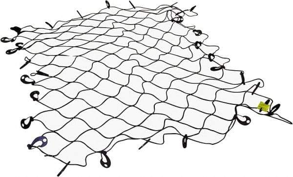 Erickson Manufacturing - Rubber Cargo Net - 96" Wide x 72" Long, Black, For Use with Pick Ups - Strong Tooling