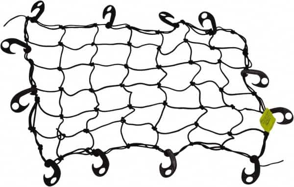 Erickson Manufacturing - Rubber Cargo Net - 28" Wide x 28" Long, Black, For Use with ATV's - Strong Tooling