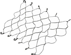 Erickson Manufacturing - Rubber Cargo Net - 70" Wide x 52" Long, Black, For Use with Pick Ups - Strong Tooling