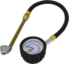 Milton - 0 to 60 psi Dial Dual Head Tire Pressure Gauge - 12' Hose Length, 2 psi Resolution - Strong Tooling