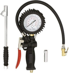 Milton - 2 to 175 psi Dial Easy-Clip Tire Pressure Gauge - 16' Hose Length, 2 psi Resolution - Strong Tooling