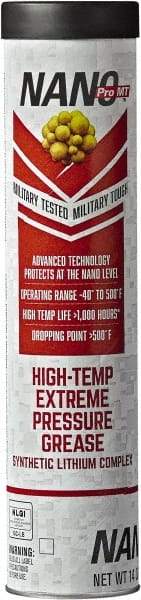 Nano Pro MT - 14 oz Cartridge Lithium High Temperature Grease - Dark Red, Extreme Pressure & High Temperature, 500°F Max Temp, NLGIG 2, - Strong Tooling