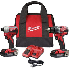 Milwaukee Tool - 18 Volt Cordless Tool Combination Kit - Includes Brushless Compact Drill/Driver & Brushless 1/4" Impact Driver, Lithium-Ion Battery Included - Strong Tooling