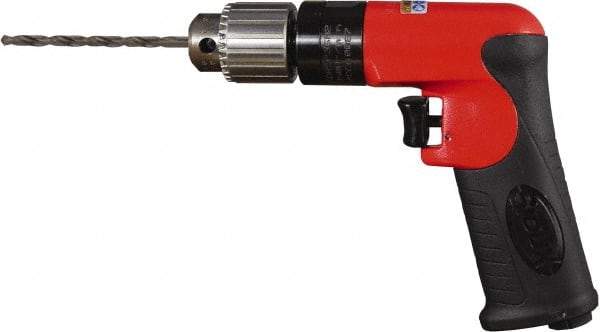 Sioux Tools - 1/4" Keyed Chuck - Pistol Grip Handle, 3,000 RPM, 12 LPS, 0.5 hp, 90 psi - Strong Tooling