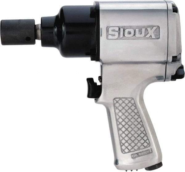 Sioux Tools - 1/2" Drive, 7,500 RPM, 500 Ft/Lb Torque Impact Wrench - Pistol Grip Handle, 1,100 IPM, 4.8 CFM, 90 psi, 1/4" Inlet - Strong Tooling