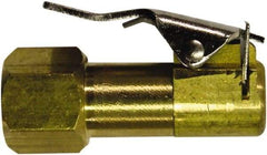 Milton - 150 Max psi Closed Check Brass Air Chuck - Clip On Chuck, 1/4 FNPT - Strong Tooling