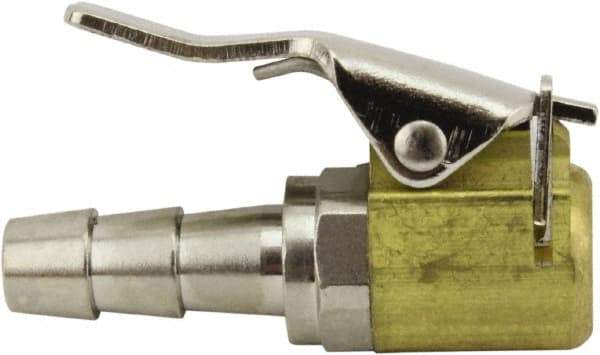 Milton - 150 Max psi Closed Check Brass Air Chuck - Clip On Chuck, 1/4 Barbed - Strong Tooling