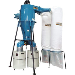 Baileigh - 1µm, 440 Volt Pedestal Mount Dust Collector - 85" Long x 65" Deep x 148" High, 4" Connection Diam, 6,000 CFM Air Flow, 17" Static Pressure Water Level - Strong Tooling