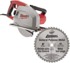 Milwaukee Tool - 13 Amps, 8" Blade Diam, 3,700 RPM, Electric Circular Saw - 120 Volts, 1.75 hp, 15' Cord Length, 5/8" Arbor Hole, Right Blade - Strong Tooling