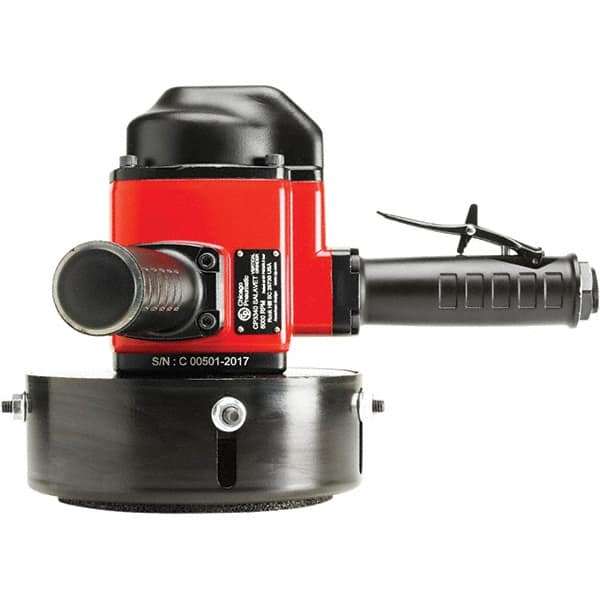 Chicago Pneumatic - 6" Wheel Diam, 6,000 RPM, Pneumatic Angle & Disc Grinder - 5/8-11 Spindle, 95 CFM, Side Exhaust - Strong Tooling