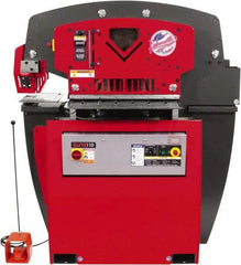 Edwards Manufacturing - 17-3/4" Throat Depth, 110 Ton Punch Pressure, 1-3/8" in 1" Punch Capacity Ironworker - 7-1/2 hp, 3 Phase, 460 Volts, 91-9/16" Wide x 65-1/8" High x 44-7/8" Deep - Strong Tooling