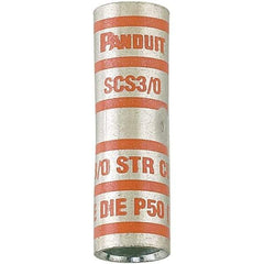 Panduit - 3/0 AWG Compatible, Noninsulated, Crimp-On Butt Splice Terminal - Red - Strong Tooling