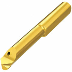 Iscar - 3mm Min Bore Diam, 0.03mm Max Bore Depth, 4mm Shank Diam, Corner Radius & Profile Boring Bar - 0.001" Corner Radius, Right Hand Cut, Solid Carbide, TiCrVN Finish - Exact Industrial Supply