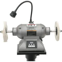 Jet - 8" Wheel Diam x 1/2" Wheel Width, 1 hp Buffer - 5/8" Arbor Hole Diam, 3 Phase, 3,600 Max RPM, 115 Volts - Strong Tooling