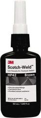 3M - 50 mL Bottle Brown Threaded Pipe Sealant - Dimethacrylate, 300°F Max Working Temp, For Seal Hydraulic & Pneumatic Pipes & Fittings - Strong Tooling