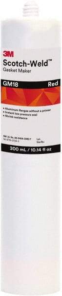 3M - 10.58 oz Cartridge Red Dimethacrylate Ester Anaerobic Gasket Marker - 65 to 300°F Operating Temp, 24 hr Full Cure Time - Strong Tooling