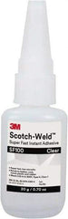 3M - 0.11 oz Tube Clear Instant Adhesive - Series Part Number SF100, 3 to 30 sec Working Time, 24 hr Full Cure Time - Strong Tooling