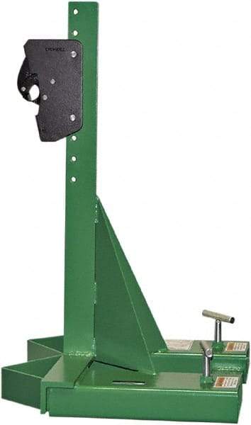 Valley Craft - 1,000 Lb Load Capacity, 30, 55 & 85 Gal Forklift Drum Handler - Steel Wheels - Strong Tooling