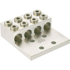 Panduit - 2 AWG Noninsulated Lug Connection Square Ring Terminal - 1/2" Stud, 5-1/2" OAL x 5.31" Wide, Tin Plated Aluminum Contact - Strong Tooling