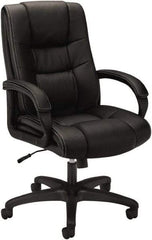 Basyx - 45-1/2" High Executive Chair - 28" Wide x 40" Deep, Vinyl Seat, Black - Strong Tooling