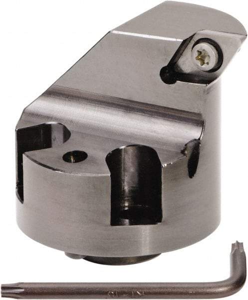 Kennametal - Left Hand Cut, 40mm Min Bore Diam, Size H32 Modular Boring Cutting Unit Head - Through Coolant, Compatible with DC.. - Strong Tooling