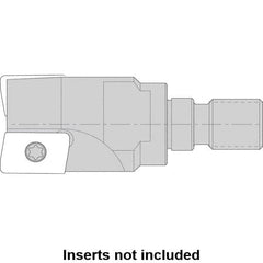 Kennametal - 16mm Cut Diam, 8.5mm Max Depth of Cut, 25.21mm OAL, Indexable Square Shoulder Helical End Mill - AD.. 1035.. Inserts, M8 Modular Connection, 0° Lead Angle, Series NGE-A - Strong Tooling