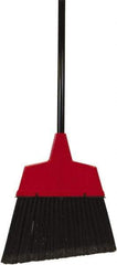 O-Cedar - 11" Wide, Black Synthetic Bristles, 48" Metal Handle, Angled Broom - Flagged - Strong Tooling