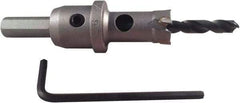 Disston - 2-1/8" Diam, 3/16" Cutting Depth, Hole Saw - Carbide-Tipped Saw, Toothed Edge - Strong Tooling