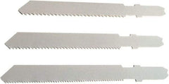 Disston - 3 Piece, 3" to 3" Long, 10-14 to 24 Teeth per Inch, Bi-Metal Jig Saw Blade Set - Toothed Edge, U-Shank - Strong Tooling