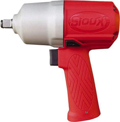 Sioux Tools - 1/2" Drive, 11,000 RPM, 780 Ft/Lb Torque Impact Wrench - Pistol Grip Handle, 1,250 IPM, 4 CFM, 90 psi, 1/4" Inlet - Strong Tooling