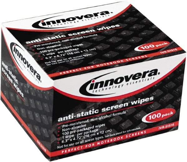 innovera - Screen Cleaning Wipes - Use with Monitor, Screen - Strong Tooling