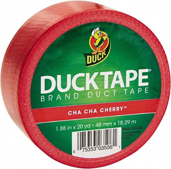 Duck - 1-7/8" x 20 Yds Red Duct Tape - 9 mil, Rubber Adhesive, Vinyl Backing, 22 Lb/ln Tensile Strength, Series DUC - Strong Tooling