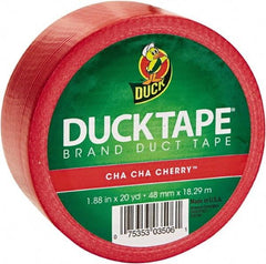 Duck - 1-7/8" x 20 Yds Red Duct Tape - 9 mil, Rubber Adhesive, Vinyl Backing, 22 Lb/ln Tensile Strength, Series DUC - Strong Tooling