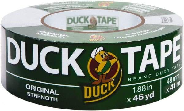 Duck - 1-7/8" x 45 Yds Gray Duct Tape - 9 mil, Rubber Adhesive, Vinyl Backing, 22 Lb/ln Tensile Strength, Series DUC - Strong Tooling