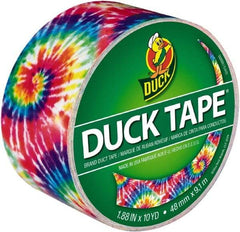 Duck - 1-7/8" x 10 Yds Tie Dye Duct Tape - 9 mil, Rubber Adhesive, Vinyl Backing, 22 Lb/ln Tensile Strength, Series DUC - Strong Tooling