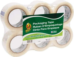 Duck - 1-7/8" x 110 Yd Clear Acrylic Adhesive Packaging Tape - Polypropylene Film Backing, 1.9 mil Thick, 25 Lb Tensile Strength, Series DUC - Strong Tooling