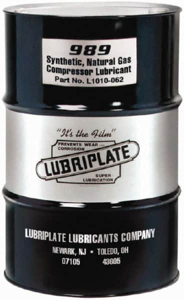 Lubriplate - 55 Gal Drum, ISO 150, SAE 40, Air Compressor Oil - 7°F to 373°, 138 Viscosity (cSt) at 40°C, 24 Viscosity (cSt) at 100°C - Strong Tooling