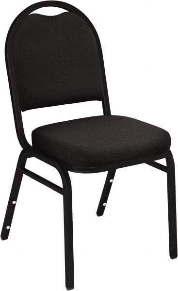 NPS - Fabric Black Stacking Chair - Black Frame, 18" Wide x 20" Deep x 34" High - Strong Tooling