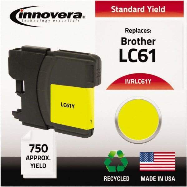 innovera - Yellow Inkjet Printer Cartridge - Use with Brother DCP-165C, 385C, 585CW, MFC-290C, 490CW, 5490CW, 6490CW, 790CW, 990CW - Strong Tooling