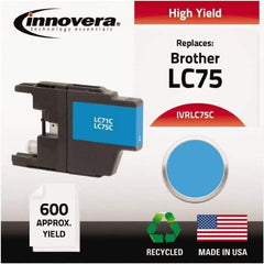 innovera - Cyan Inkjet Printer Cartridge - Use with Brother MFC-J6510DW, MFC-J6710DW, MFC-J6910DW, MFC-J825DW, MFC-J835DW - Strong Tooling