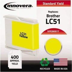 innovera - Yellow Ink Cartridge - Use with Brother DCP-130C, 330C, 350C, Fax 1360, 1860C, 1960C, 2480C, 2580C, MFC-230C, 240C, 440CN, 465CN, 665CW, 685CW, 845CW, 885CW, 3360C, 5460CN, 5860CN - Strong Tooling