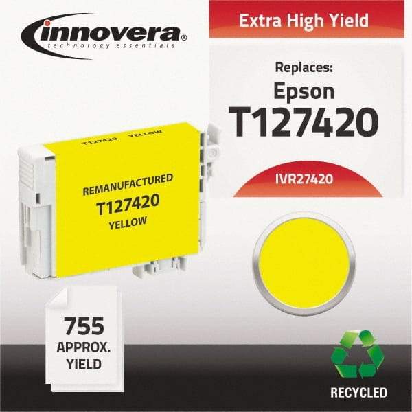 innovera - Yellow Inkjet Printer Cartridge - Use with Epson Stylus NX330, NX430, Workforce 60, 435, 520, 545, 630, 633, 635, 645, 840, 845, 7010, 7510 - Strong Tooling