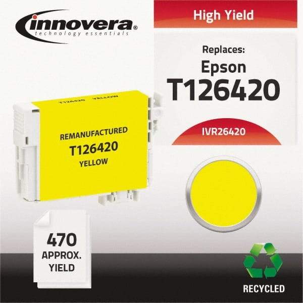 innovera - Yellow Inkjet Printer Cartridge - Use with Epson Stylus NX330, NX430, Workforce 60, 435, 520, 545, 630, 633, 635, 645, 840, 845, 7010, 7510 - Strong Tooling