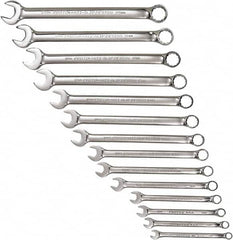 Proto - 14 Piece, 7mm to 20mm, 12 Point Combination Wrench Set - Metric Measurement Standard, Full Polish Chrome Finish, Comes in Tool Roll - Strong Tooling