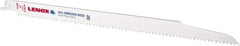 Lenox - 12" Long x 3/4" Thick, Bi-Metal Reciprocating Saw Blade - Straight Profile, 6 TPI, Toothed Edge - Strong Tooling